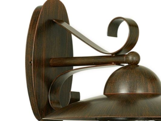 Eglo Milton - Vegglampe - 1 sokkel - E27 - blank, antikkbrun