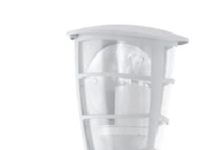 Eglo Aloria - Vegglampe - 1 sokkel - E27 - hvit, blank