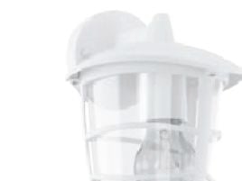 Eglo Aloria - Vegglampe - 1 sokkel - E27 - hvit, blank