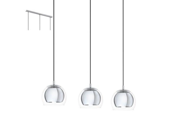 Eglo Rocamar - Taklampe - 3 innganger - E27 - blank, krom