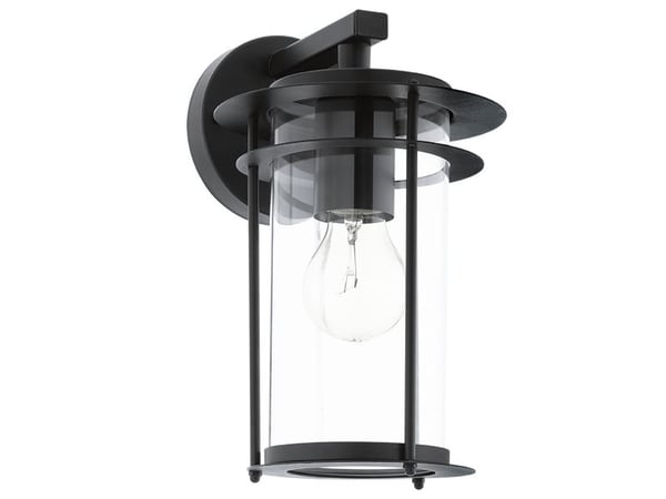 EGLO VALDEO, Väggbelysning för utomhusbruk, Svart, Glas, IP44, I, Transparent