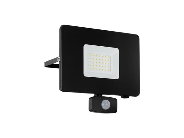 EGLO FAEDO 3 50W utendørs LED-lyskaster med sensor - Sort