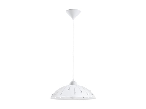 EGLO Vetro, Fleksibel montering, Hvit, Gjennomsiktig, Hvit, Glass, Plast, Innendørs, II
