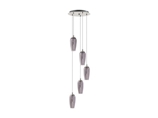 EGLO Farsala, Fleksibel montering, Sort, Satin Stål, Gjennomsiktig, Sort, Gjennomsiktig, Stål, Glass, Innendørs