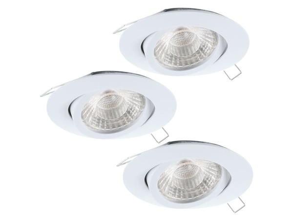 EGLO Tedo 1, Innsunket spotlight, Ikke-utskiftbare pærer, 5 W, 3000 K, 400 lm, Hvit