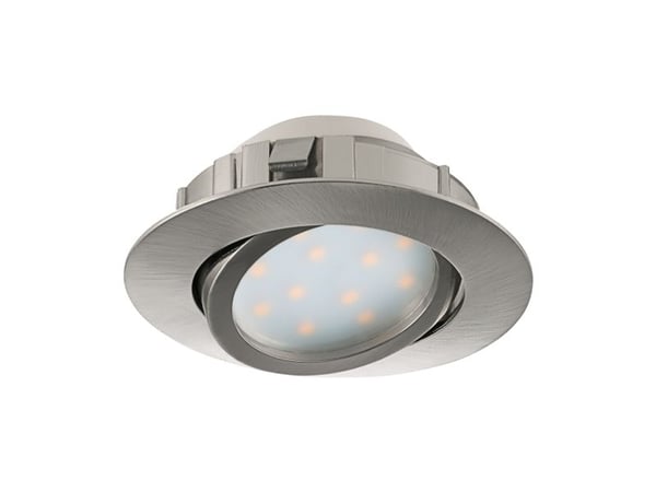 EGLO Pineda, Innsunket spotlight, Ikke-utskiftbare pærer, LED, 6 W, 3000 K, Nickel