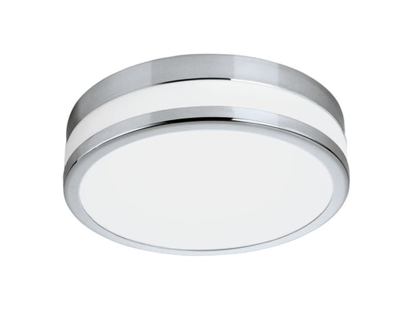 EGLO Led Palermo, Ikke-utskiftbare pærer, 3000 K, 950 lm, IP44, Kromfarget, Hvit