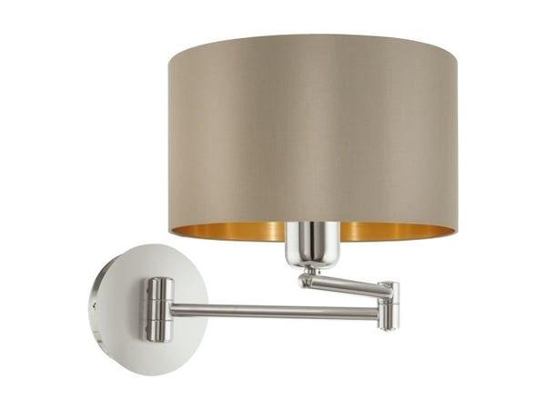 EGLO Maserlo, Overflatebehandlet, Cylinder, E27, IP20, Gull, Nickel, Taupe / brun