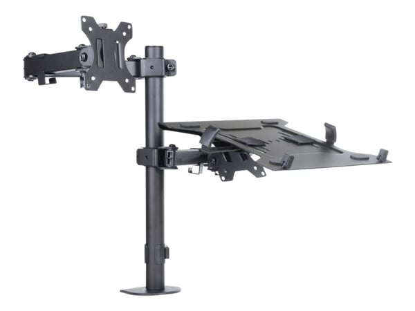 ART L-24 - Monteringssett - justerbar arm - for LCD-skjerm / notebook - metall - svart - skjermstørrelse: 13"-32" - skrivebordsmonterbar