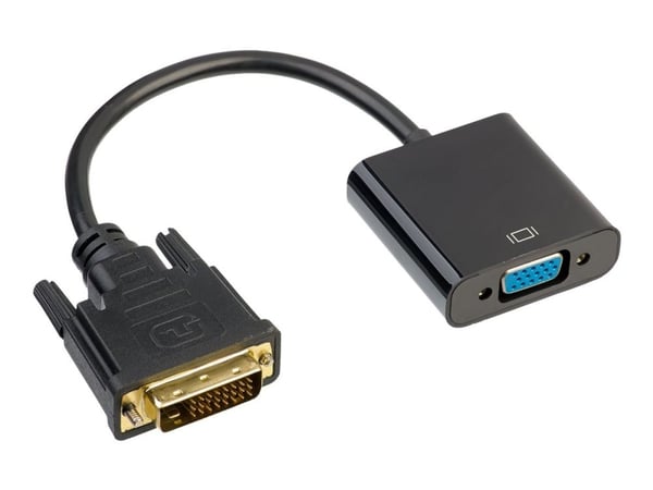 Akyga - Videokort - dubbel länk - DVI-D hane till HD-15 (VGA) hona - 15 cm