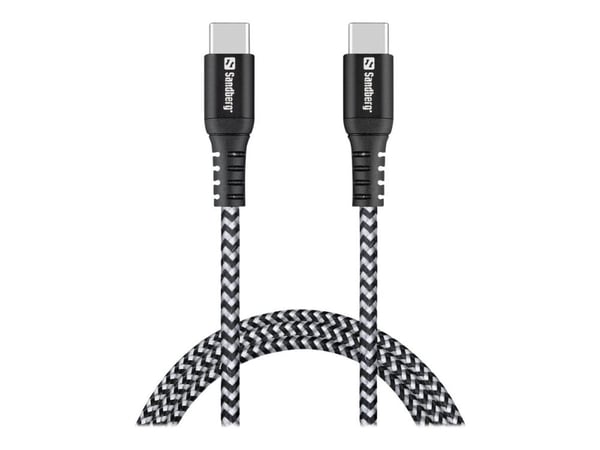 Sandberg Survivor - USB-kabel - USB-C (hann) til USB-C (hann) - 1 m