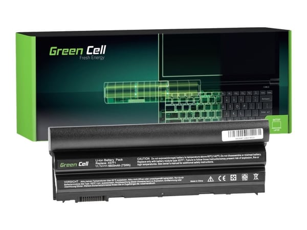 Green Cell - Batteri til bærbar PC (tilsvarer: Dell T54FJ, Dell 8858X) - litiumion - 9-cellers - 6600 mAh - svart - for Dell Latitude E5420, E5430,...