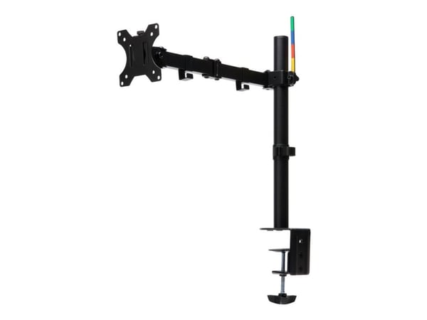 Kensington SmartFit Ergo Single Extended Monitor Arm - Monteringssats - justerbar arm - för Bildskärm - puderbelagt stål - svart - skärmstorlek: up...