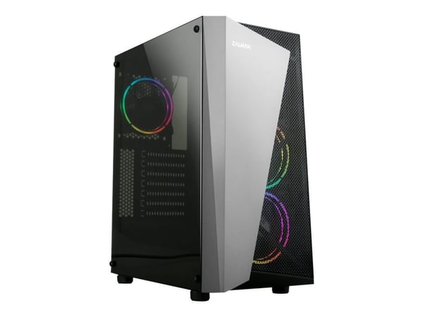 Zalman S4 Plus, Midi Tower, PC, Musta, ATX, mikro ATX, Mini-ITX, Muovi, Terästä, Sininen, Vihreä, Punainen