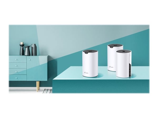 TP-Link Deco S4 - Wi-Fi-system - (3 rutere) - inntil 5500 kvadratfot - maske 1GbE - Wi-Fi 5 - Dobbeltbånd