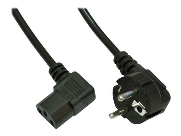Akyga Pro Series AK-PC-12A - Strømkabel - CEE 7/7 (han) vinklet til IEC 60320 C13 vinklet - 250 V - 10 A - 3 m - lajitelma