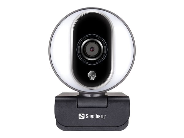 Sandberg Streamer USB Webcam Pro - Direktestrømningskamera - farge - 2 MP - 1920 x 1080 - 720p, 1080p - lyd - USB 2.0 - H.264