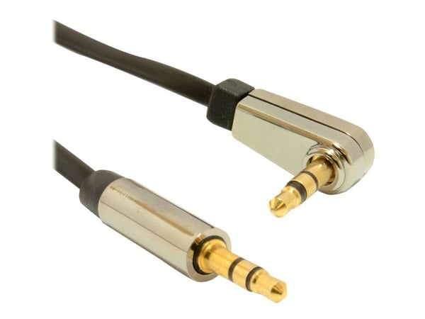 Cablexpert - Lydkabel - mini-phone stereo 3.5 mm hann til mini-phone stereo 3.5 mm hann høyrevinklet - 1 m