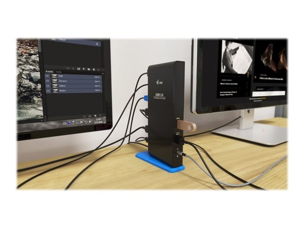 i-Tec USB 3.0/USB-C Dual HDMI Docking Station - Dokkingstasjon - USB 3.0 - 2 x HDMI - 1GbE