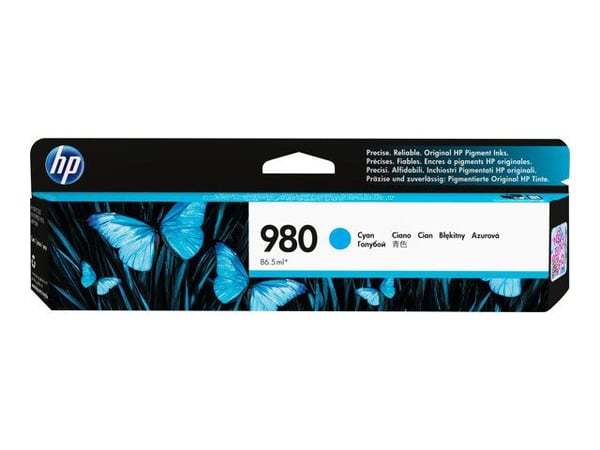 HP 980, alkuperäinen syaani mustekasetti, Perusvärintuotto, Syaani, Väriainepohjainen muste, 1 kpl, 6600 sivua
