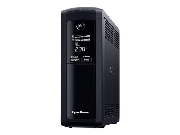 CyberPower Value Pro VP1200EILCD - UPS - AC 230 V - 720 watt - 1200 VA - enkeltfase - RS-232, USB - utgangskontakter: 8 - svart
