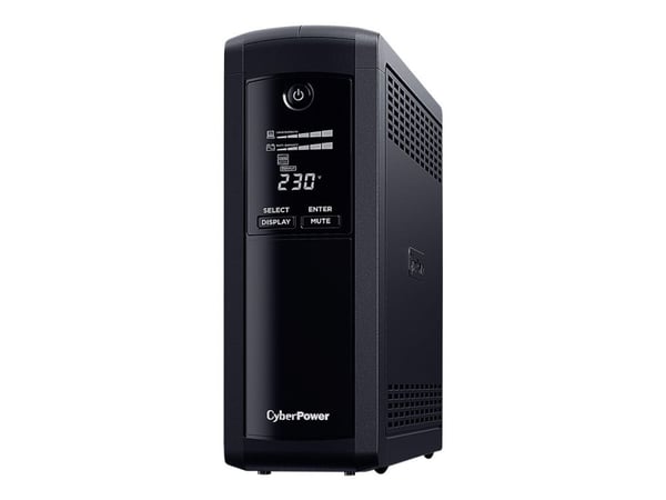 CyberPower Value Pro VP1600EILCD - UPS - AC 230 V - 960 watt - 1600 VA - enkeltfase - RS-232, USB - utgangskontakter: 8 - svart