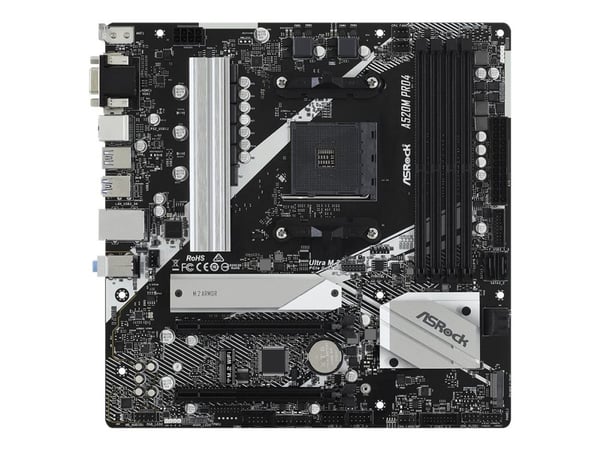 ASRock A520M Pro4 -emolevy, AMD A520, AM4, micro-ATX, DDR4