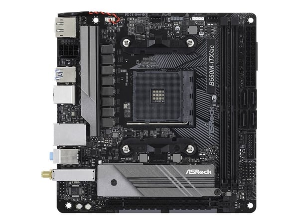 ASRock B550M-ITX/ac - Hovedkort - mini-ITX - Socket AM4 - AMD B550 Chipset - USB-C Gen1, USB 3.2 Gen 1 - Bluetooth, Gigabit LAN, Wi-Fi - innbygd gr...