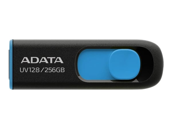 ADATA UV128 - USB flash-enhet - 256 GB - USB 3.2 Gen 1 - svart, blå