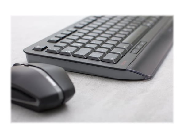 CHERRY GENTIX DESKTOP - Tastatur- og mussett - trådløs - 2.4 GHz - Belgisk - svart
