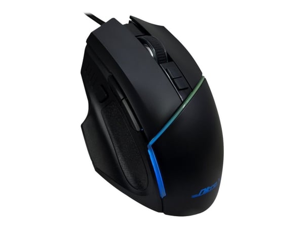 Nitrox GT-100 RGB - Mus - ergonomisk - optisk - 7 knapper - kablet - USB 2.0 - løsvekt
