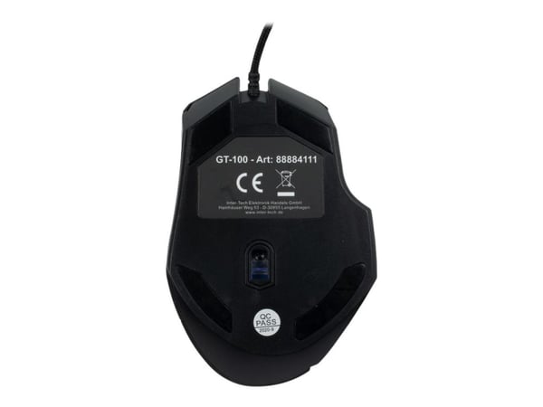 Nitrox GT-100 RGB - Mus - ergonomisk - optisk - 7 knapper - kablet - USB 2.0 - løsvekt