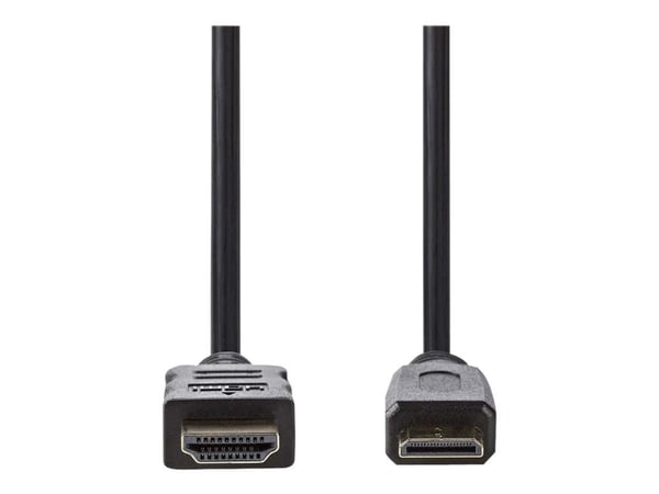 Nedis - HDMI-kabel med Ethernet - HDMI hann til 19 pin mini HDMI Type C hann - 1.5 m - svart - rund