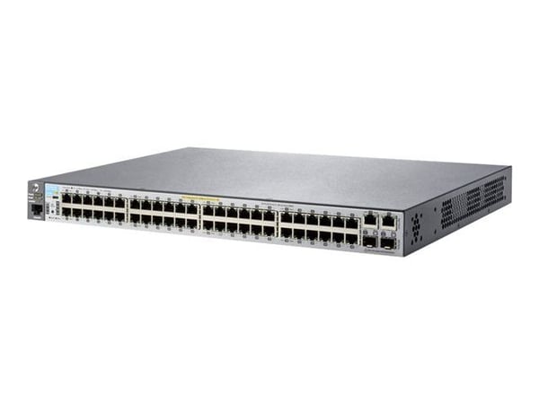 HPE Aruba 2530-48-PoE+ - Kytkin - Hallittu - 48 x 10/100 + 2 x combo Gigabit SFP + 2 x 10/100/1000 - pöytä, jalusta-asennettava, seinäasennettava -...
