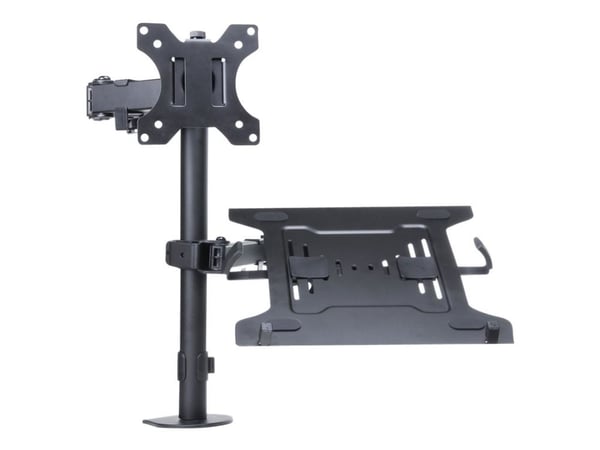 ART L-24 - Monteringssats - justerbar arm - för LCD-bildskärm/bärbar dator - metall - svart - skärmstorlek: 13"-32" - disk-monteringsbar