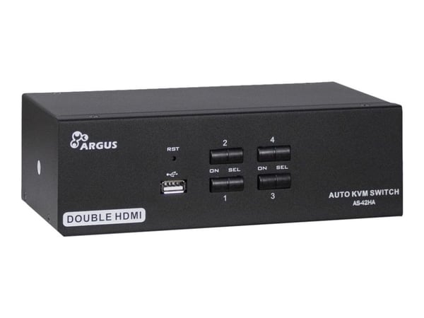 Argus KVM AS-42HA - KVM / audio-kytkin - 4 x KVM / audio - pöytätietokoneet