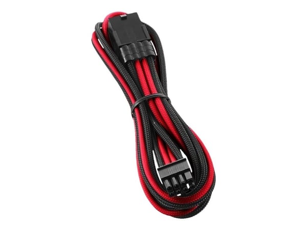CableMod PRO Series ModMesh - Strømforlengelseskabel - 8-pins PCIe-strøm (hann) til 8-pins PCIe-strøm (hunn) - 45 cm - formstøpt - svart, rød