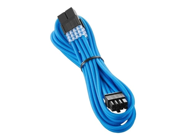 CableMod PRO Series ModMesh - Strømforlengelseskabel - 8-pins PCIe-strøm (hann) til 8-pins PCIe-strøm (hunn) - 45 cm - formstøpt - lys blå