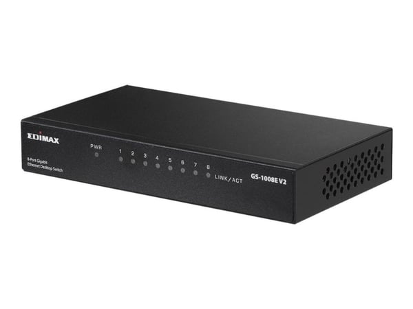Edimax GS-1008E V2, Hallitsematon, Gigabit Ethernet (10/100/1000), Seinäkiinnitteinen