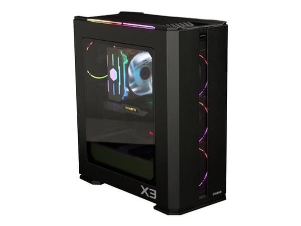 Zalman X3 - Tower - ATX - sidepanel med vindu (herdet glass) - ingen strømforsyning - svart - USB/lyd Zalman X3 - Tower - ATX - sidepanel med vindu (herdet glass) - ingen strømforsyning - svart - USB/lyd