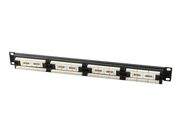 DIGITUS Professional DN-91524U-1 - Koblingspanel - CAT 5e - UTP - RJ-45 X 24 - svart, RAL 9005 - 1U - 19"