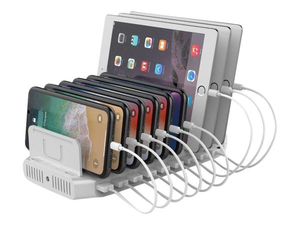 Charging station Unitek Y-2190, 10 x USB; QC3.0; USB-C Power Delivery; 160W