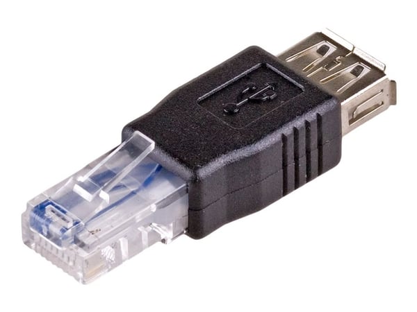 Akyga - Nettverksadapter - USB (hunn) til RJ-45 (hann) - USB 2.0 - svart