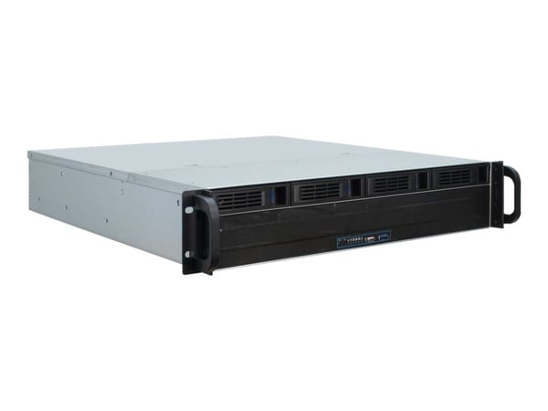 Inter-Tech IPC 2U-2404L - Kan monteras i rack - 2U - micro ATX - SATA/SAS - hot-swap - ingen strömförsörjning (ATX / PS/2) - USB