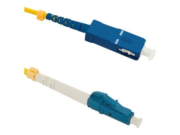 Qoltec - Patch-kabel - LC/UPC enkelläge (hane) till SC/UPC enkelläge (hane) - 3 m - fiberoptisk - simplex - 9 / 125 mikrometer - G.652D - halogenfri