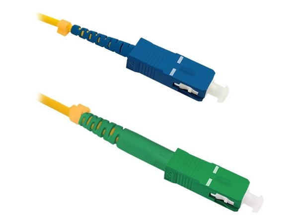 Qoltec Simplex - Patch-kabel - SC/APC enkelläge (hane) till SC/UPC enkelläge (hane) - 2 m - fiberoptisk - simplex - 9 / 125 mikrometer - G.652D - h...