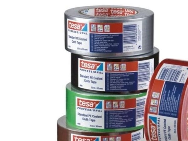 TESA Nastro adesivo in tela plastificata 50mm x 25m, 25 m, 25 m, Hvid, 50 mm