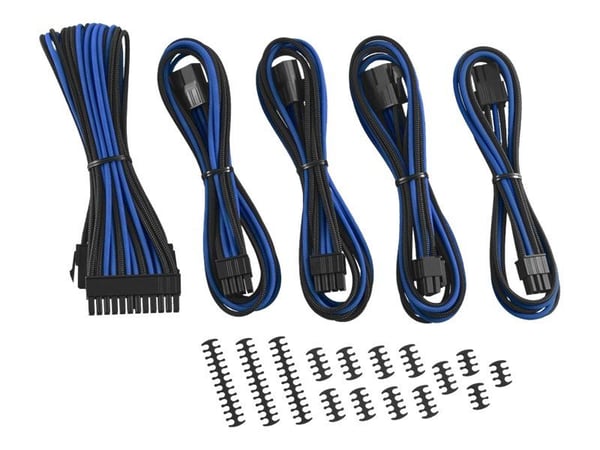 CableMod Classic ModMesh 8+6 Series Cable Extension Kit - Strømkabelsett - svart, blå