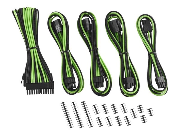 CableMod Classic ModMesh 8+6 -sarjan kaapelin jatkosarja - Virtajohtopakkaus - musta, vaaleanvihreä