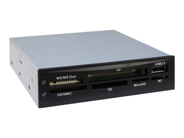 Inter-Tech Nitrox Multi Card Reader CI-02 - Kortleser - 3,5" (CF I, CF II, MS, MS PRO, Microdrive, MMC, SD, MS Duo, xD, MS PRO Duo, TransFlash, mic...